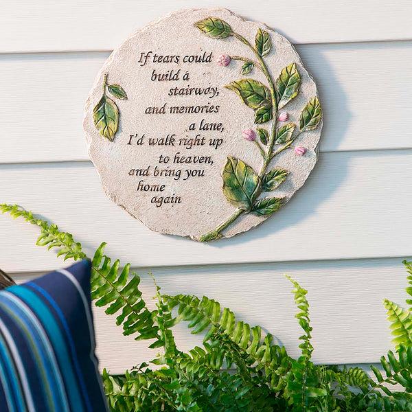 plow & hearth If Tears Can Build a Stairway Garden Stone