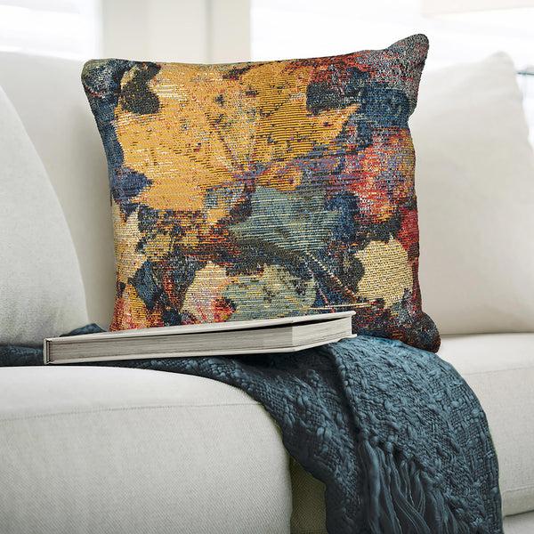 plow & hearth Indoor/Outdoor Autumn Leaves Polypropylene Throw Pillow