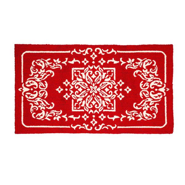 Plow & Hearth Indoor/Outdoor Bandana Polypropylene Hooked Rug