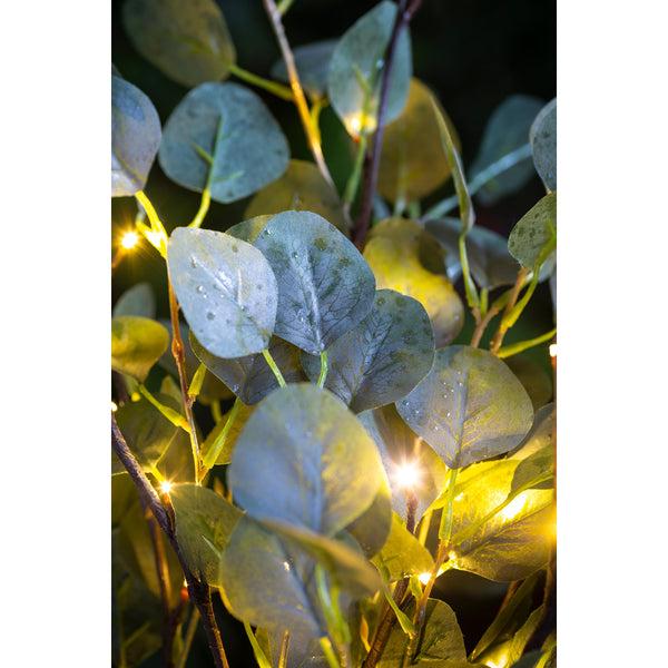 Plow & Hearth Indoor/Outdoor Battery-Operated Lighted Eucalyptus Branches Set Of 2