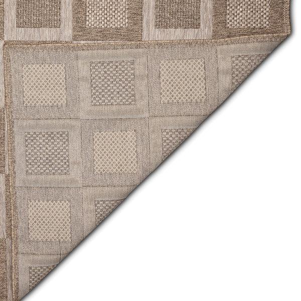 Plow & Hearth Indoor/Outdoor Beachcomber Squares Rug 7'10" X 9'10"