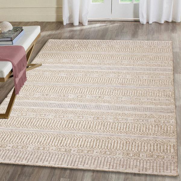 Plow & Hearth Indoor/Outdoor Beachcomber Striped Rug 5'3" X 7'3"