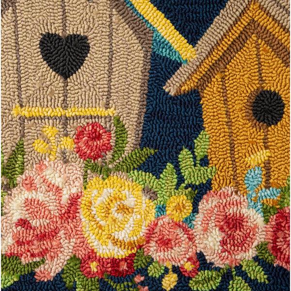 Plow & Hearth Indoor/Outdoor Birdhouse Hooked Polypropylene Accent Rug 24"x42"