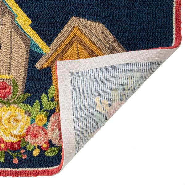 Plow & Hearth Indoor/Outdoor Birdhouse Hooked Polypropylene Accent Rug 24"x42"