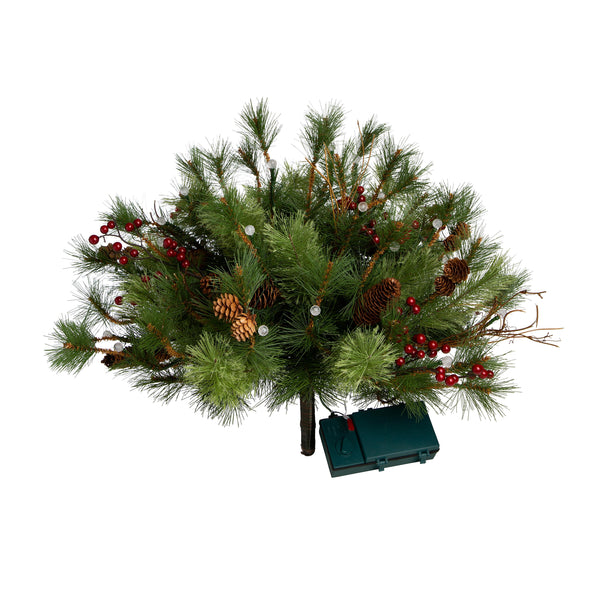 Plow & Hearth Indoor/Outdoor Blue Ridge Urn Filler With Battery-Operated Dual-Function Lights