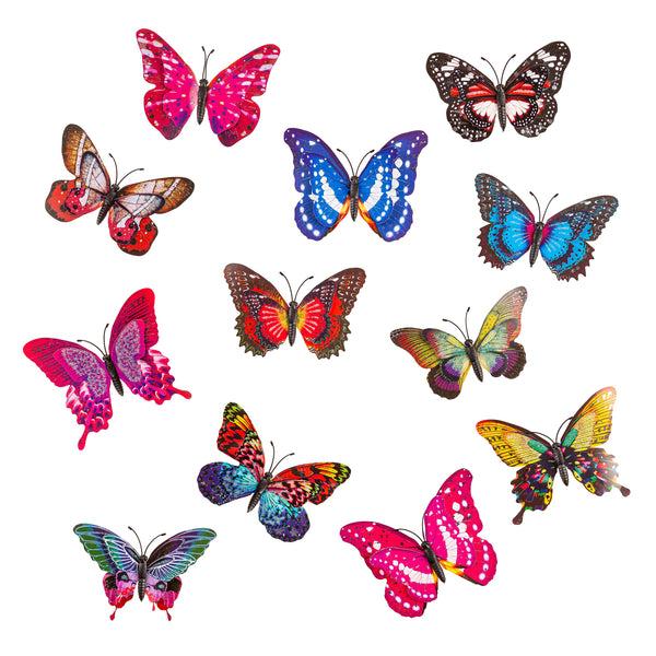 Plow & Hearth Indoor/Outdoor Butterfly Magnets Set Of 12