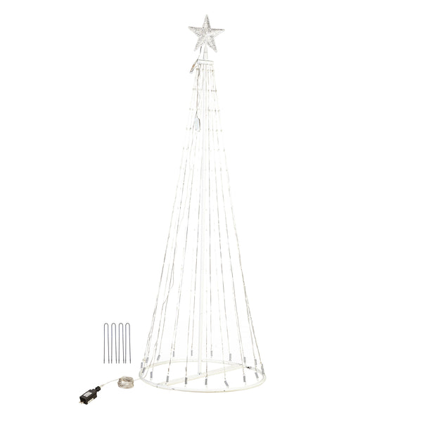 Plow & Hearth Indoor/Outdoor Christmas Tree Cone With Multicolor Lights Tall