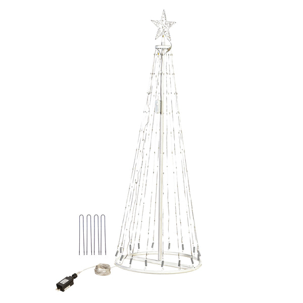 Plow & Hearth Indoor/Outdoor Christmas Tree Cone With Multicolor Lights Small