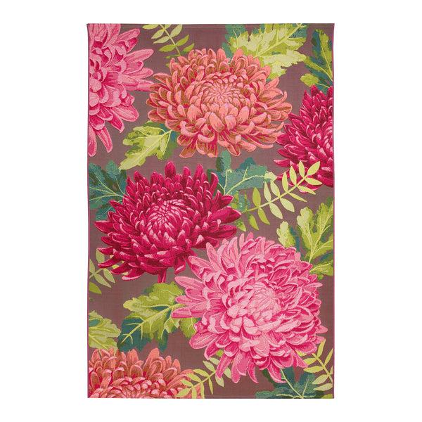 Plow & Hearth Indoor/Outdoor Chrysanthemum Polypropylene Rug 39" X 59"