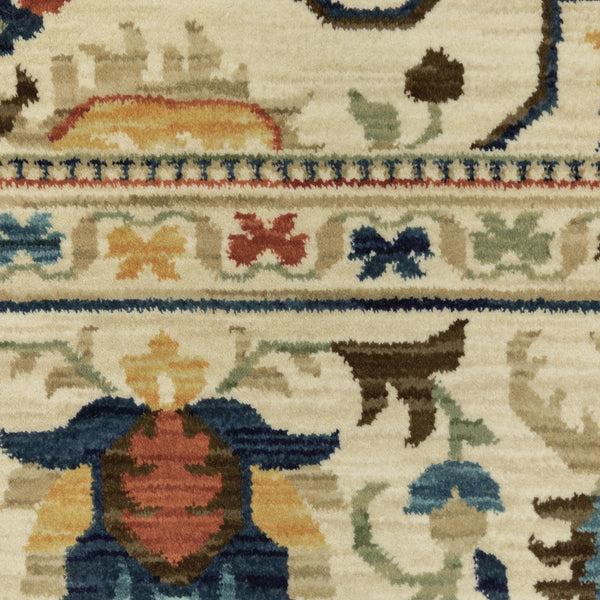 Plow & Hearth Indoor/Outdoor Clover Hill Border Polypropylene Rug 2'3" X 7'6" Runner