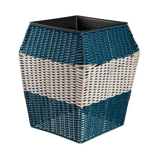 Plow & Hearth Indoor/Outdoor Coastal Wicker Planters Set Of 3