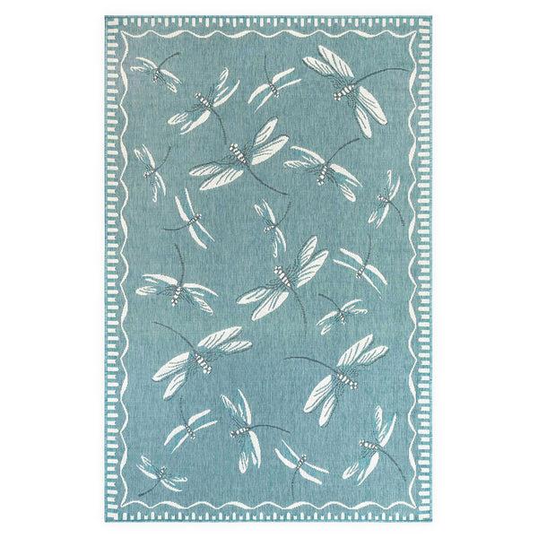 plow & hearth Indoor/Outdoor Dragonfly Rug 3'3" x 4'11"