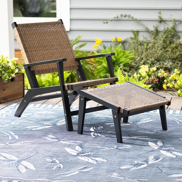 plow & hearth Indoor/Outdoor Dragonfly Rug 4'10" x 7'6"
