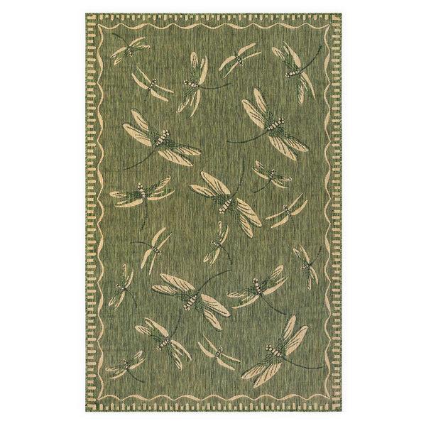 Plow & Hearth Indoor/Outdoor Dragonfly Rug 7'10" X 9'10"