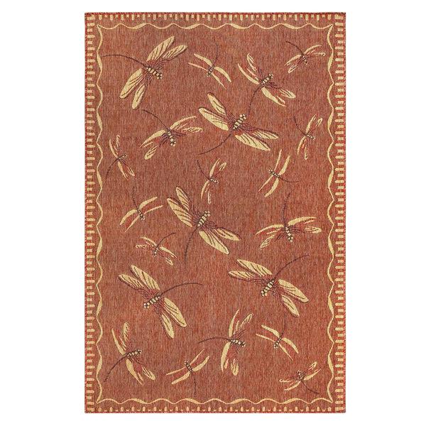 Plow & Hearth Indoor/Outdoor Dragonfly Rug 7'10" X 9'10"