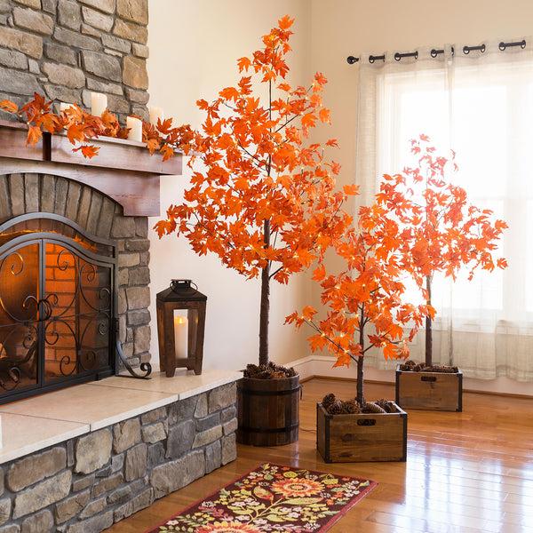 Plow & Hearth Indoor/Outdoor Electric Lighted Maple Tree 4'H With 48 Lights