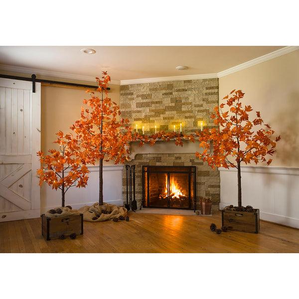 plow & hearth Indoor/Outdoor Electric Lighted Maple Tree 8'H with 168 Lights