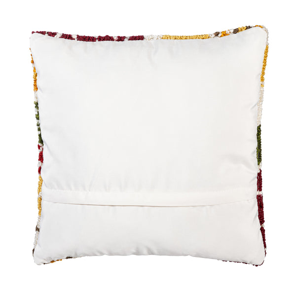 Plow & Hearth Indoor/Outdoor Fall Florals Hooked Polypropylene Throw Pillow 18"x18"
