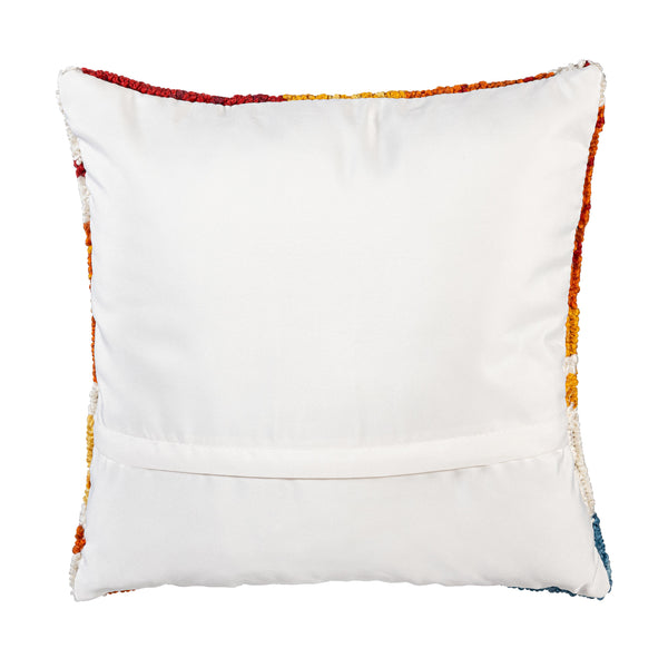 Plow & Hearth Indoor/Outdoor Fall Leaves Hooked Polypropylene Throw Pillow 18"x18"