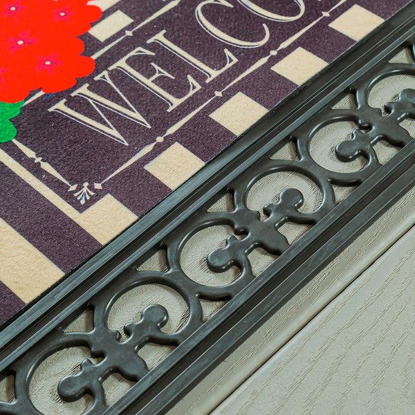 Plow & Hearth Indoor/Outdoor Fleur Scroll Sassafras Mat Tray