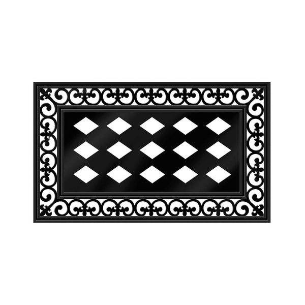 plow & hearth Indoor/Outdoor Fleur Scroll Sassafras Mat Tray