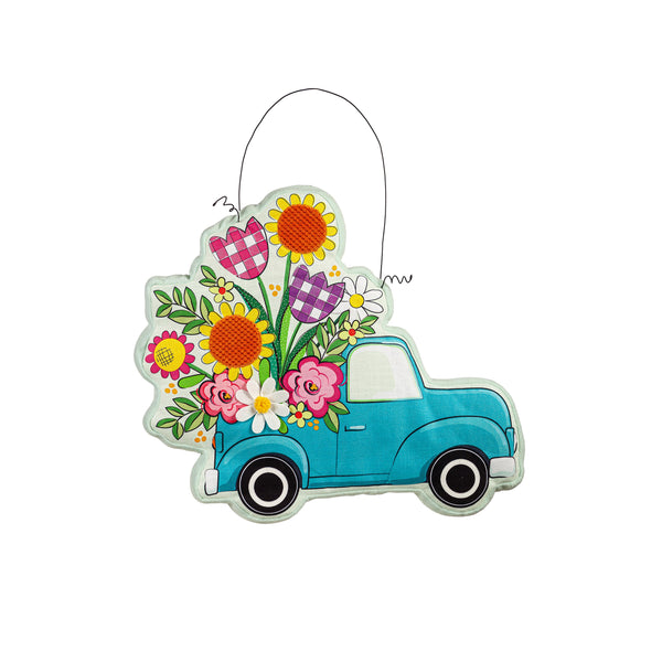 Plow & Hearth Indoor/Outdoor Flower Truck Estate Door Décor
