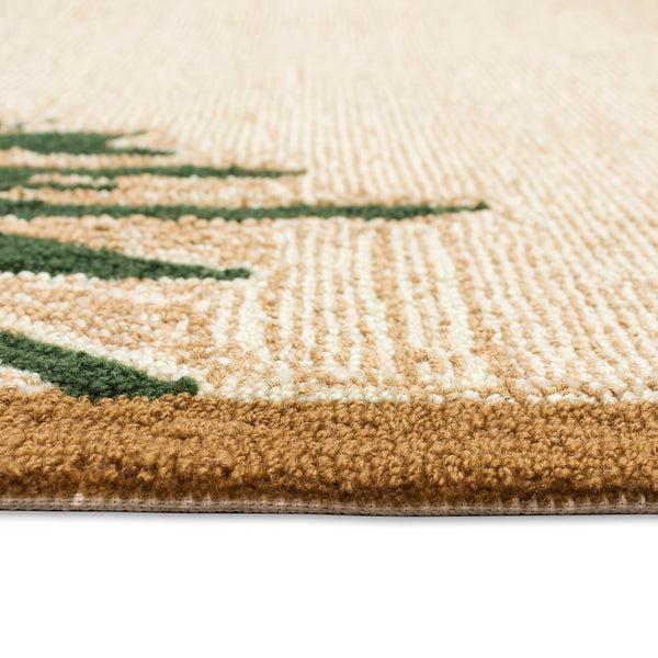 Plow & Hearth Indoor/Outdoor Forest Lake Border Rug 5' X 7'6"