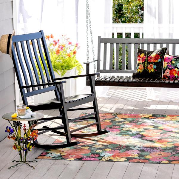 Plow & Hearth Indoor/Outdoor Fresh Picked Hooked Polypropylene Throw Pillow