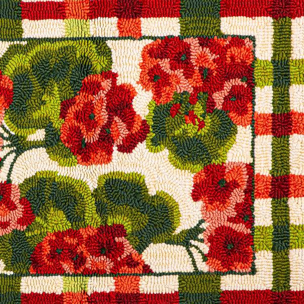 Plow & Hearth Indoor/Outdoor Geranium Plaid Hooked Polypropylene Accent Rug