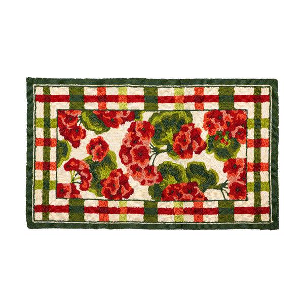 Plow & Hearth Indoor/Outdoor Geranium Plaid Hooked Polypropylene Accent Rug