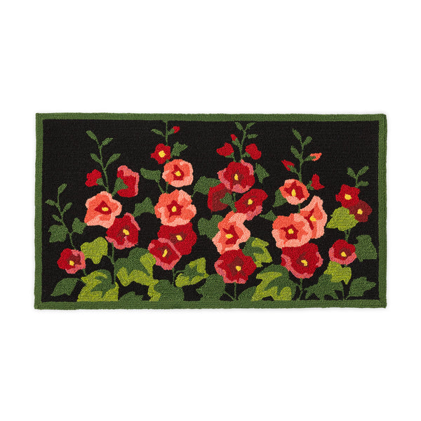 Plow & Hearth Indoor/Outdoor Hollyhock Hooked Accent Rug