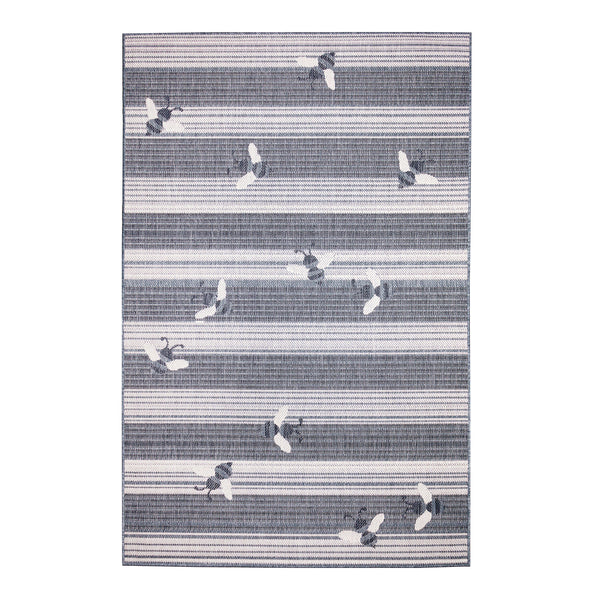 plow & hearth Indoor/Outdoor Honey Bees Rug 6'6" x 9'4"