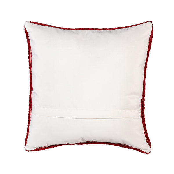 Plow & Hearth Indoor/Outdoor Hooked Pillow Cardinal Joy Polypropylene 18"x18"
