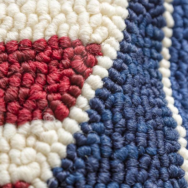 Plow & Hearth Indoor Outdoor Hooked Pillow Land That I Love 18"x18"