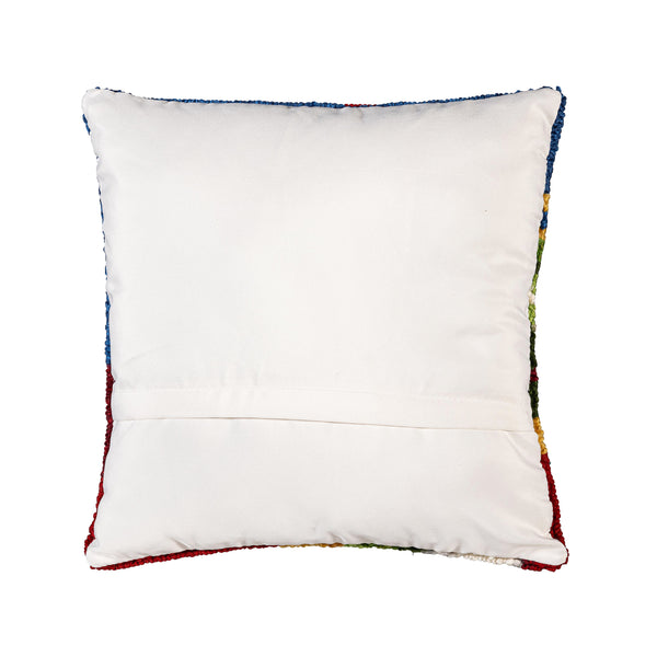 Plow & Hearth Indoor/Outdoor Hooked Pillow Santa Polypropylene 18"x18"