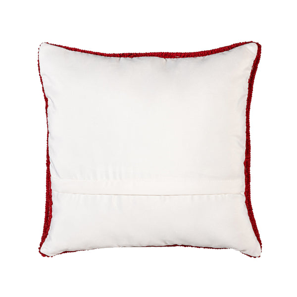 Plow & Hearth Indoor/Outdoor Hooked Pillow Snowflake Polypropylene 18"x18"
