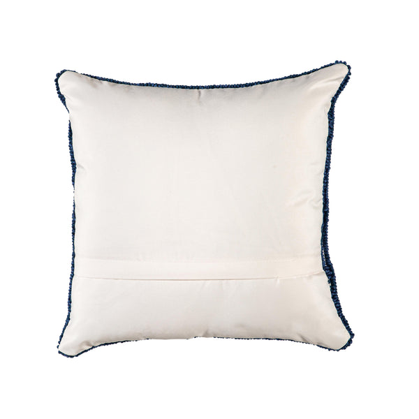Plow & Hearth Indoor/Outdoor Hooked Polypropylene Birds In Branches Throw Pillow 18"x18"