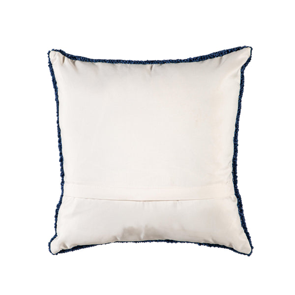 Plow & Hearth Indoor/Outdoor Hooked Polypropylene Lemon Blossoms Throw Pillow 18"x18"