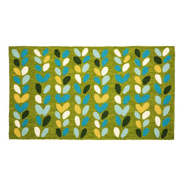 Plow & Hearth Indoor/Outdoor Hooked Polypropylene Sprouts Rug 24"x42"