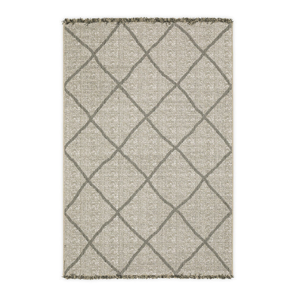 plow & hearth Indoor/Outdoor Huntington Lattice Polypropylene Rug 5'3" x 7'3"