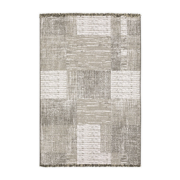 plow & hearth Indoor/Outdoor Huntington Patchwork Polypropylene Rug 5'3" x 7'3"