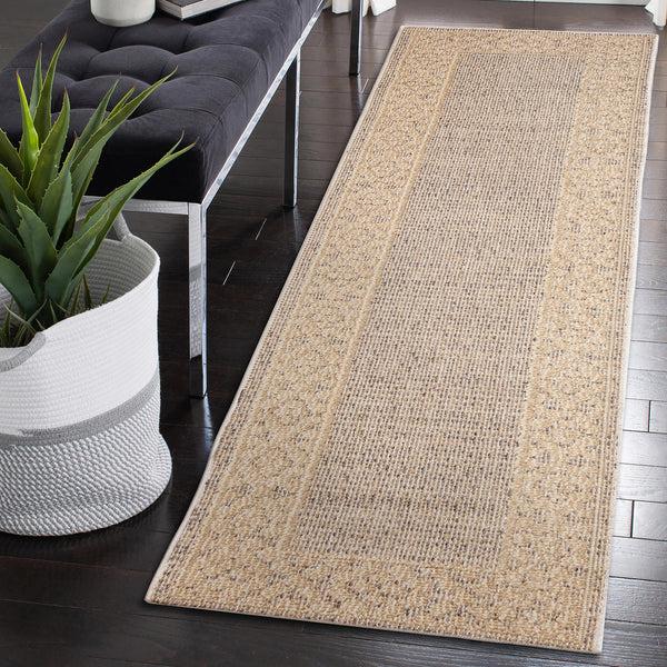 Plow & Hearth Indoor/Outdoor Kitty Hawk Border Rug 5'3" X 7'3"