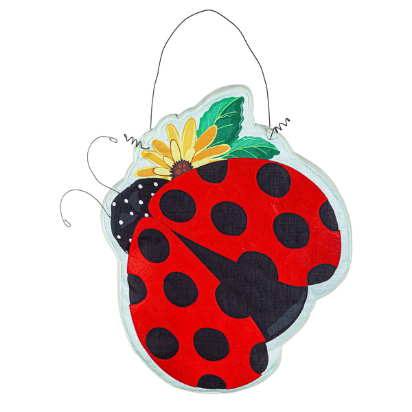 Plow & Hearth Indoor/Outdoor Ladybug Welcome Estate Door Décor