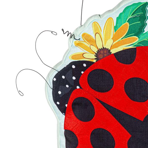 Plow & Hearth Indoor/Outdoor Ladybug Welcome Estate Door Décor