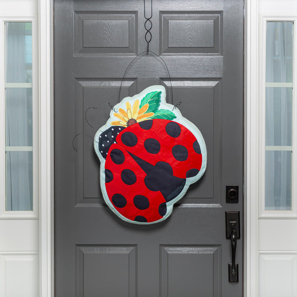 plow & hearth Indoor/Outdoor Ladybug Welcome Estate Door Décor