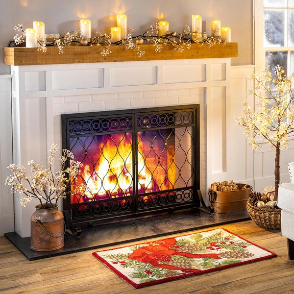 Plow & Hearth Indoor/Outdoor Lighted Baby's Breath Garland With Timer