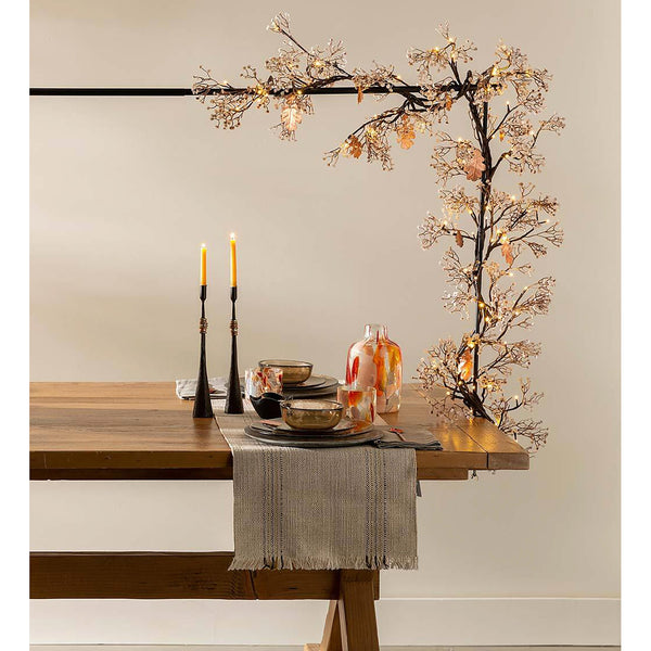 Plow & Hearth Indoor/Outdoor Lighted Baby's Breath Garland With Timer