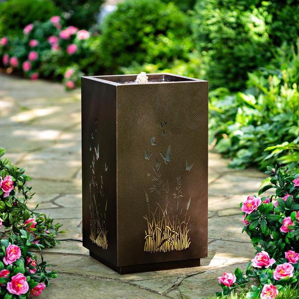 plow & hearth Indoor/Outdoor Lighted Butterfly Fountain