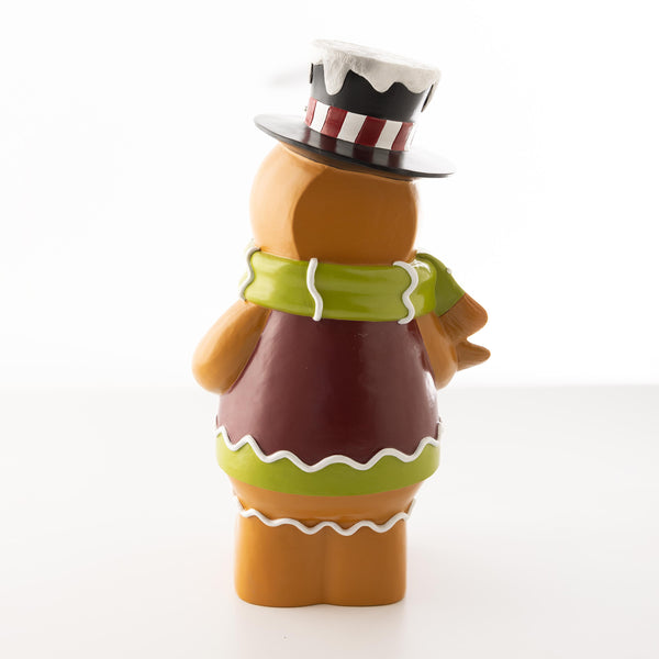 Plow & Hearth Indoor/Outdoor Lighted Gingerbread Boy Shorty Statue