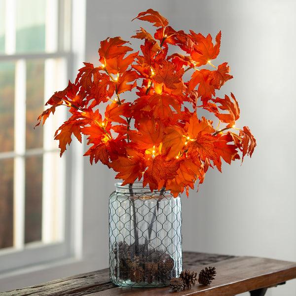Plow & Hearth Indoor/Outdoor Lighted Maple Tree Branches Set Of 2